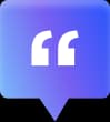 Ui component quote icon purple gradient